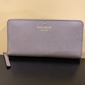 Kate Spade Zip Around Wallet Gray